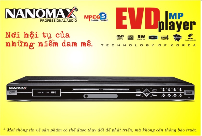 DVD MP5 NANOMAX Mp5-188