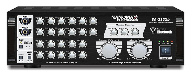 Amply karaoke bluetooth Nanomax SA-333XB, 830W
